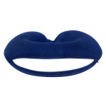 VIAGGI U Shape Round Memory Foam Soft Travel Neck Pillow for Neck Pain Relief Cervical Orthopedic Use Comfortable Neck Rest - Navy Blue